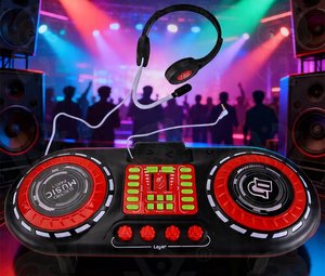 Instrumento Orff al por Mayor, Mezclador de DJ, Simulación de Máquina de DJ, Equipado con Auriculares y Audífonos, Juguetes de Instrumentos Musicales - Product Image 6