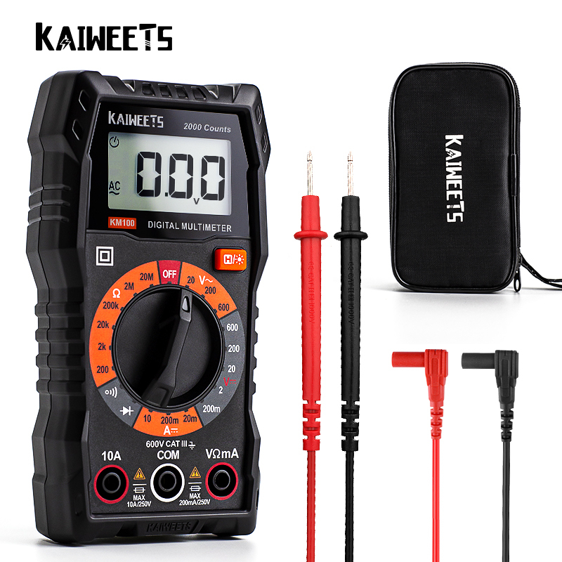 Kaiwee Multimeter Digital Display Voltage Current Ammeter Ohm Tester Diode Freguence Digital Multimeter