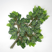 Feuilles de ficus artificielles blanches, branches d'arbre, plante artificielle pour la décoration de la maison et des mariages, 12 pièces