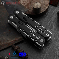 Pince multifonctionnelle industrielle 28-en-1 pour le camping de survie, en alliage d'aluminium et acier inoxydable, avec tournevis et ouvre-bouteille