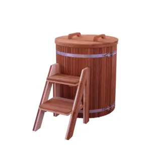 New Model Indoor Wooden Ice Bath Tub with Cooling System Hot Selling Cold Plunge Tub Ice Bath with Water Chiller