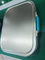 Boîte à lunch bento rectangulaire pour enfants, 800 ml, en acier inoxydable, compartiments, 100 % qualité alimentaire, compatible micro-ondes, étanche, portable, chauffable