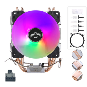 Qiuzaim 90mm Máy tính để bàn thế hệ thứ 12 Tản nhiệt CPU im lặng 2/4/6 ống đồng 1700 Máy tính CPU Fan 1155am4 làm mát bằng không khí 1151i5 - Product Image 1