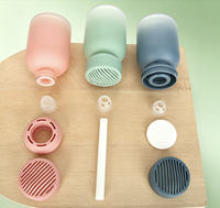 Bouteilles d'aromathérapie en verre dépoli de 120 ml, modèles phares en gros du fabricant, design dégradé de couleur pour diffuseur de voiture