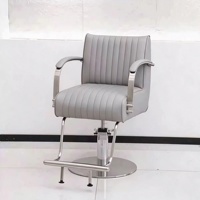 Chaise de coiffure pour salon, réglable en hauteur, pivotante, avec repose-pieds, équipement moderne pour salon de beauté