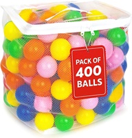 Balles de piscine HY sans phtalates, sans BPA, en LDPE moulé par soufflage, résistantes à l'écrasement, élastiques, pour fosse à balles pour enfants, 60 mm, couleurs et logo personnalisables