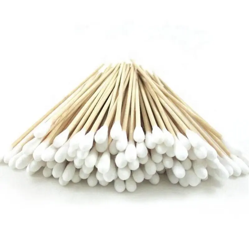 Cheap Cotton Buds Pack of 100 Portable Ear Cleaning Sterile Wooden Stick Cotton Swabs