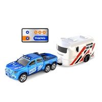 Camionnette électrique en plastique à l'échelle 1:64, prête à l'emploi, avec remorque, radiocommandée 4 canaux, drift, câble USB 30M