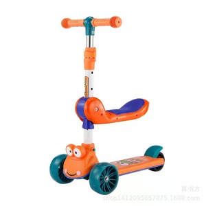 Childrens Scooter With Seat Height Adjustable 3 In 1 For Kids Age 2 10 Years Pink And Purple - Product Image 4