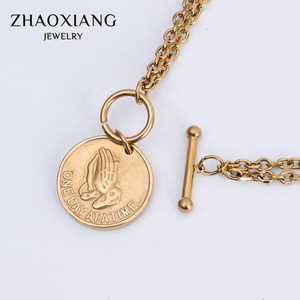 Colliers superposés pour femmes, collier ras du cou en acier inoxydable plaqué or 18 carats, pendentif personnalisé, bijoux sur mesure - Product Image 6