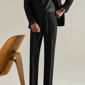 Autunno nuovi pantaloni da uomo bianchi da uomo pantaloni da lavoro formale Casual da uomo pantaloni dritti Slim Fit - Product Image 5