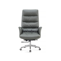 Mobilier de bureau de luxe en cuir marron patron chaise de bureau pivotante chaise de bureau inclinable chaise à oreilles en cuir