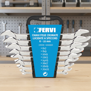 ชุดประแจเคลือบโครเมียมขัดเงา FERVI Serie ขนาด 6x7-20x19 มม. น้ำหนัก 0.87 กก. - Product Image 3
