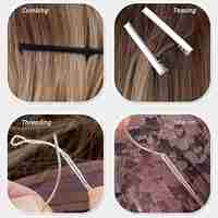 Colección de Herramientas Profesionales para Extensiones de Cabello, Kit de Instalación de Extensiones de Cabello con Punta I y Micro Link, con Almacenamiento Portátil para Uso Doméstico