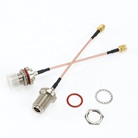 Cable Coaxial de Comunicación RF a Prueba de Agua, Conectores SMA/SMB/SSMA/TNC/BNC/UHF/N/F, RG174 RG58 RG113 RG178 RG316, Latón Chapado en Oro