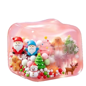 Juguete Sensorial Antiestrés de Caramelo de Malta con Purpurina Navideña, Bola de Compresión de Rebote Lento para Aliviar el Estrés Navideño y Regalo para Fiestas - Product Image 3