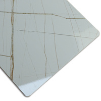Plaque WPC 3D effet marbre UV, design étanche, pour appartement moderne et usage domestique