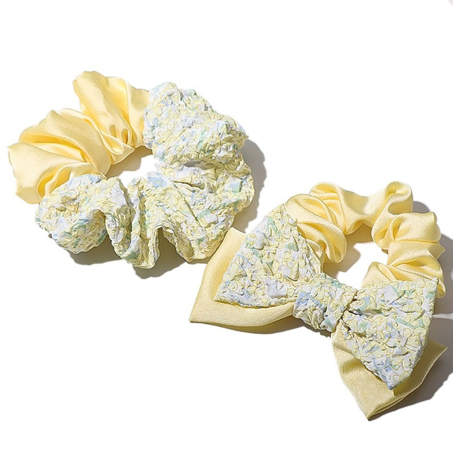 Fashion Floral Hair Accessory Silk Bulk Elastic Hair Ties New Style Hair Scrunchies for Girls