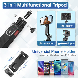 Ulanzi Ma09 - Trípode Selfie Stick de 1.8 Metros Compatible con <span class=keywords><strong>iPhone</strong></span> 16, 15, <span class=keywords><strong>14</strong></span>, 13 <span class=keywords><strong>Pro</strong></span> <span class=keywords><strong>Max</strong></span> y Teléfonos Android, con Control Remoto Panorámico - Product Image 4