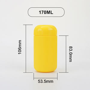 Customized Yellow PET <b>Plastic</b> Capsule Container <b>Empty</b> <b>Bottle</b> for Health Products with Screw Cap - Product Image 5