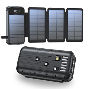 2025 meilleurs produits de vente 4 panneau de cellules solaires grande capacité 20000mAh Portable étanche <span class=keywords><strong>pour</strong></span> <span class=keywords><strong>Iphone</strong></span> <span class=keywords><strong>chargeur</strong></span> <span class=keywords><strong>solaire</strong></span> Powerbank - Product Image 5