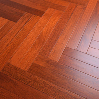 Intéressant Indonésien Merbau Bois Massif Plancher à Chevrons Verrouillable Art Intérieur Parquet Chevron Planchers en Bois Dur