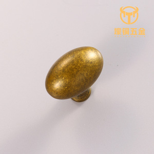Oval <b>Brass</b> Drawer Handle Half Dumpling Shape Minimalist Cabinet <b>Door</b> <b>Knob</b> Antirust Modular Installation - Product Image 4