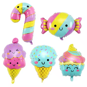 Nouveau sourire Dessert crème glacée ballon crème glacée aluminium <span class=keywords><strong>Film</strong></span> ballon pour enfants fête d'anniversaire décoration ballon - Product Image 1