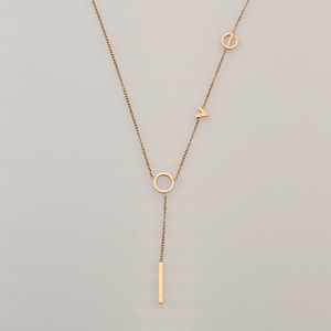 Love Letter Necklace 18K Gold Plated Titanium Steel Clavicle Chain Women Fashion Jewelry Gift - Product Image 2