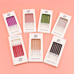 Bougies d'<span class=keywords><strong>anniversaire</strong></span> droites métalliques de 5 mm de diamètre, en promotion, pour la décoration spéciale de gâteaux - Product Image 1