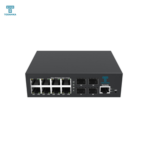 Switch Ethernet Komersial Luar Ruangan Bersertifikasi CE EAC 4 X Gigabit SFP 8 X 10/100/1000Base-T Layer 2 16K Model Tabel Alamat Mac - Product Image 4