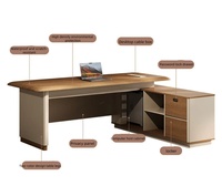Mesa de Oficina Ejecutiva para CEO, Diseño de Mesa de Computadora, Mesa Ejecutiva Moderna en Forma de L