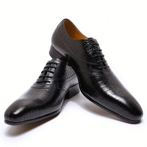2026 New Men's Casual Leather Shoes Slip-On <b>Pointed</b> Toe Lightweight Anti-Slip Breathable Autumn Wedding Party Shoes - Product Image 6