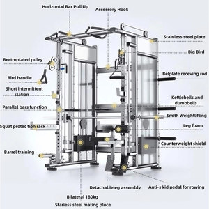 Comercial multifuncional <span class=keywords><strong>Palestra</strong></span> <span class=keywords><strong>gimnasio</strong></span> en casa EQUIPO DE Fitness accesorios cable crossover Smith máquina Power Cage Squat Rack - Product Image 6