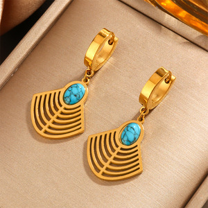Boucles d'oreilles en forme de coquille Saint-Jacques, imitation perle, vintage, élégantes, haut de gamme, personnalisées, vente en gros - Product Image 2