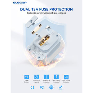 ELEGRP-Adaptateur universel de voyage pour <span class=keywords><strong>prise</strong></span> US vers UK, Hong Kong, Singapour, Dubaï, Kenya - Product Image 2