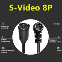 Gebogenes Mini-DIN 8-Pin TV-Audio-Adapterkabel S-Video TV-Box-Kabel, Länge: 0,5m