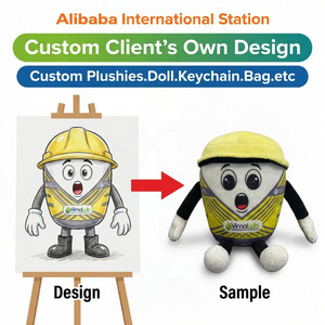 Fabricant de jouets en peluche personnalisés : <span class=keywords><strong>Casque</strong></span> de sécurité doux, mascotte, matériel de sensibilisation à la sécurité au travail, jouets en peluche en gros - Product Image 1