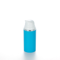 Flacon pompe sans air en plastique blanc de luxe pour lotion et sérum, 15 ml et 30 ml