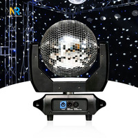 Lampu Bola Disko Cermin Bergerak 150W dengan Layar LCD, Kecepatan Putar Dapat Diatur, Bola Cermin Reflektif, Lampu Panggung untuk Pernikahan