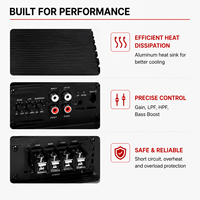 Amplificateur de voiture PISTOL GM-E1004 1000W 4 canaux classe AB, stéréo pleine gamme 100W x 4 RMS 14.4V 10Hz-60kHz