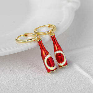 Cadeau d'anniversaire créatif et classique en argent sterling S925 plaqué or, style français, avec motifs appareil photo, instrument de <span class=keywords><strong>musique</strong></span> et bouteille goutte à goutte - Product Image 2