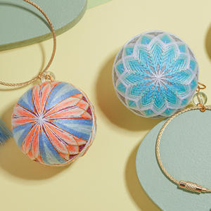 Kit de broderie à la main, vente en gros, ensemble de points de croix, boule <span class=keywords><strong>Temari</strong></span>, Kit de broderie à la main pour travaux d'art - Product Image 2