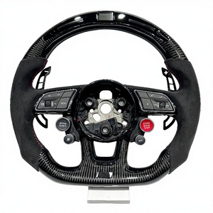 Volant en cuir carbone LED noir en suède, directement de l'usine, pour B8 S3 S5 RS3 RS4 8P 8V B9 C7 A6 A7 RS6 RS7 A8 - Product Image 1