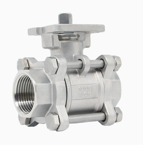 Vanne <span class=keywords><strong>à</strong></span> boisseau sphérique industrielle 3PC en acier inoxydable, filetage femelle NPT/BSPT/BSPP, 1000WOG, avec coussinet de montage, <span class=keywords><strong>à</strong></span> passage plein, norme ISO5211 - Product Image 5