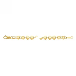 GP Original 4mm Gold gefüllte runde Pailletten Disc Chain Halsketten 14K für Frauen Schmuck herstellung Großhandel