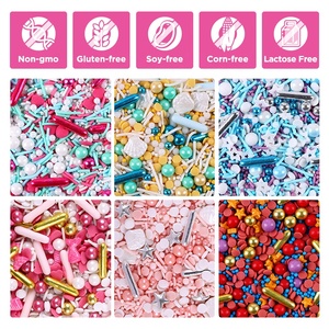 Hot Pink Metallic Super Shining Sugar Rods Solid Love Confeti Ingrediente para hornear Cake Sprinkles Decoraciones para botella de pastelería - Product Image 6
