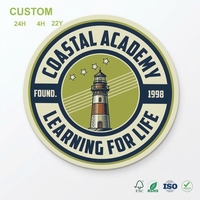 Écusson magnétique rond personnalisé avec motif de phare pour uniformes scolaires et de club – Lots en gros