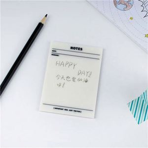 Transparent <b>Waterproof</b> 50 <b>Sheets</b> Self-Adhesive Sticky Note Pads Notepads for School Stationery & Office Supplies Term Begins - Product Image 5