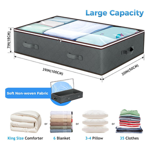 Bolsas de Almacenamiento Debajo de la Cama, Plegables, de Tela, Gran Capacidad, para Ropa de Cama y Ropa, OEM, ODM, Venta al Por Mayor - Product Image 4